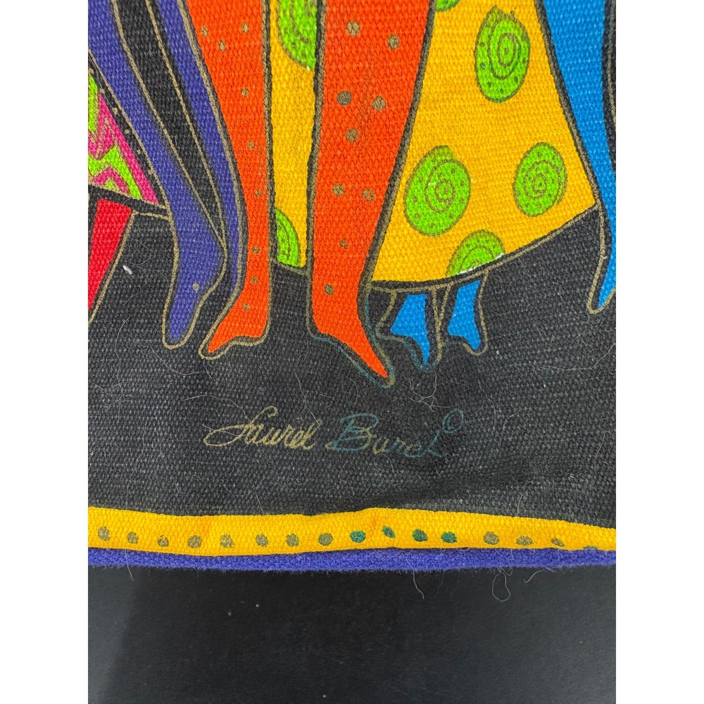 Laurel Burch Canvas Tote Bag Kindred Spirits People Hearts Multi-Color Artistic - Picture 4 of 12